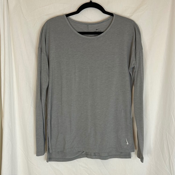 Nike Tops - Nike Dri-FIT‎ Long Sleeve Top Women's Small Gray Athletic Training Shirt